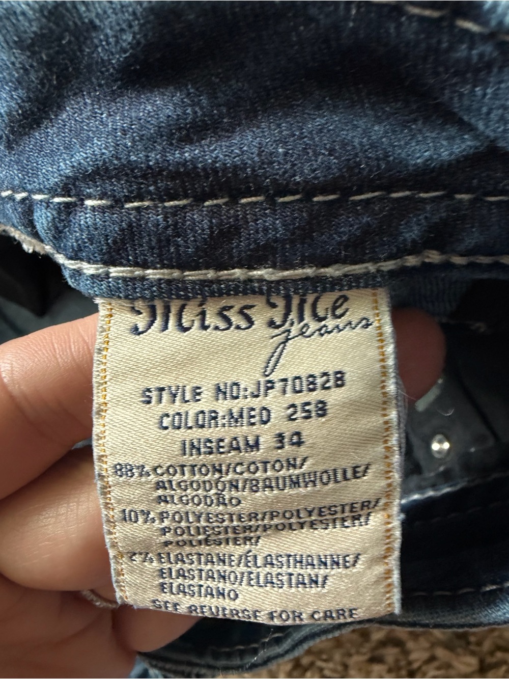 Miss Me Signature Bootcut Embellished Jeans Medium Wash Size 30 - Picture 6 of 9